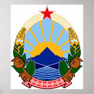 Affiche Coat of arms Macedonia Official Heraldry Symbol
