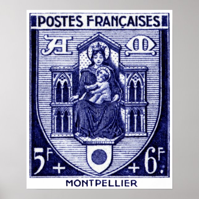 Affiche Coat of Arms, Montpellier France (Devant)