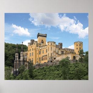 Affiche Coblence, Allemagne, château de Stolzenfels, Schlo