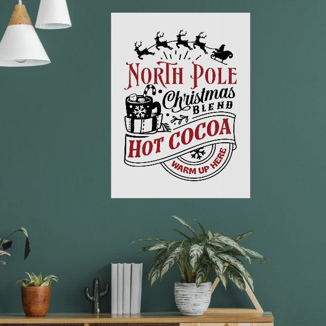 Affiche Coca chaud de Noël au Pôle Nord (Salon 1)