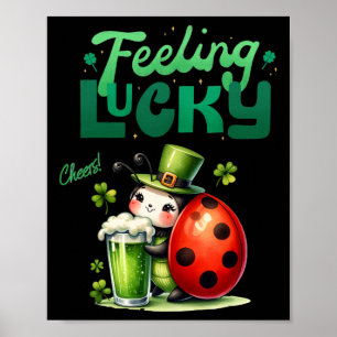 Affiche Coccinelle Bière Chanceuse St Patrick Hommes Femme