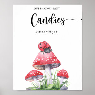 Affiche Coccinelle - devinez combien de bonbons