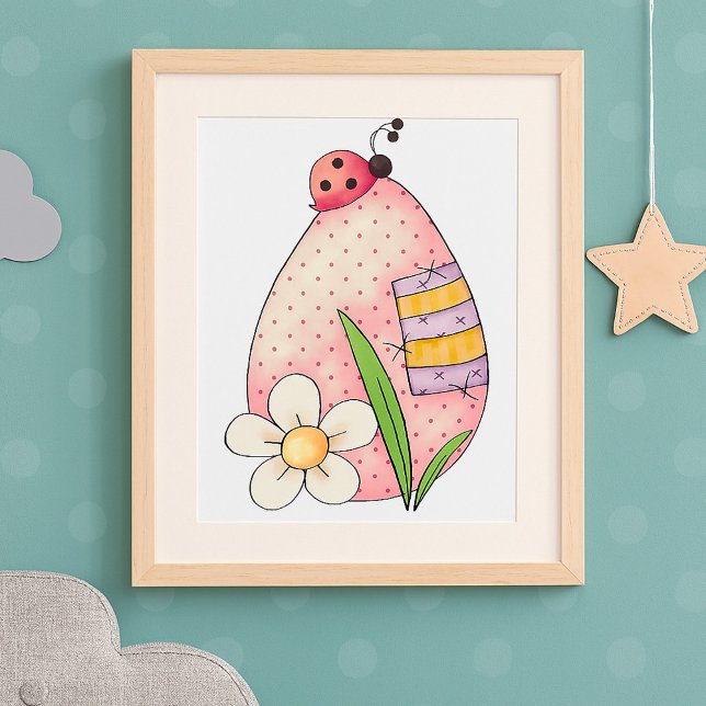 Affiche Coccinelle Œuf de Pâques (Créateur téléchargé)