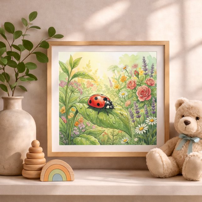 Affiche Coccinelle Petits Insectes Nurserie (Créateur téléchargé)