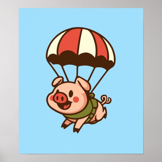 Affiche Cochon de parachutisme (Devant)