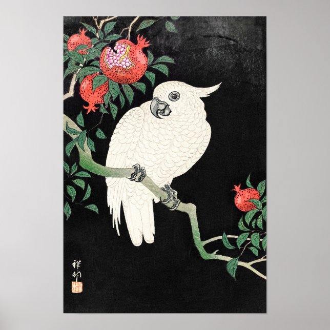 Affiche Cockatoo et Grenade par Ohara Koson (Devant)