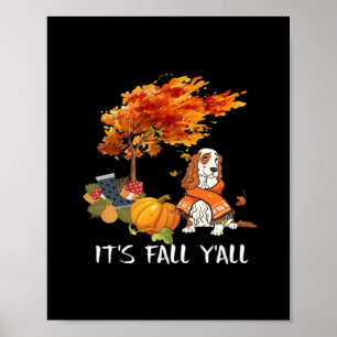 Affiche Cocker Costume Espagnol Automne C’est l’automne Y’
