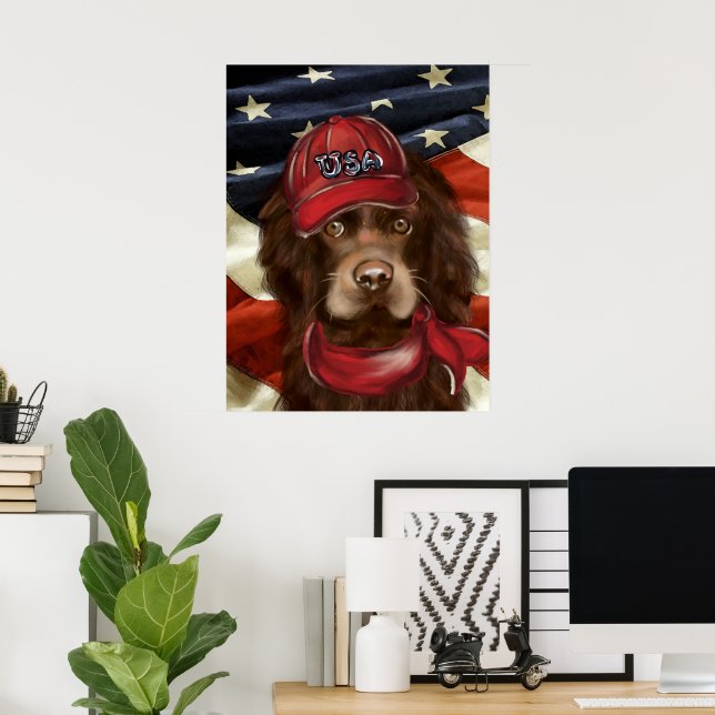 Affiche Cocker Spaniel Américain  (Bureau à domicile)