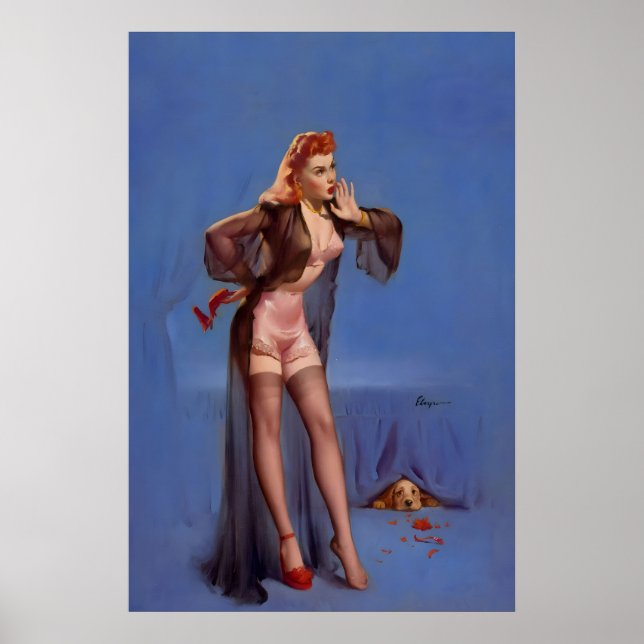 Affiche Cocker Spaniel Chien Incroyable Style Vintage Elvg (Devant)