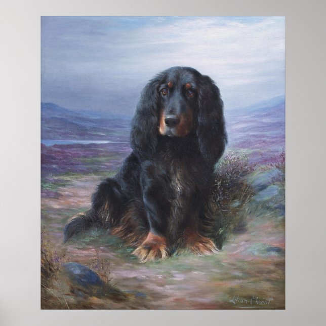 Affiche Cocker Spaniel dans les Highlands par Lilian Chevi (Devant)