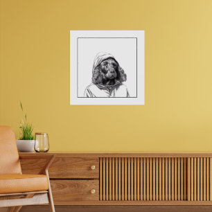 Affiche Cocker Spaniel en Manteau de pluie (Neige)