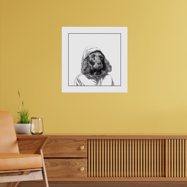 Affiche Cocker Spaniel en Manteau de pluie (Neige) (Salon 2)