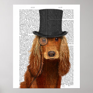 Affiche Cocker Spaniel, Formal Hound et Casquette