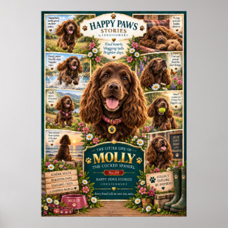 Affiche Cocker Spaniel | La Petite Vie de Molly