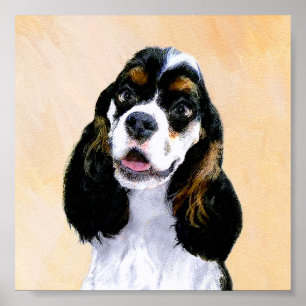 Affiche Cocker Spaniel (Parti) Peinture - Art Chien origin