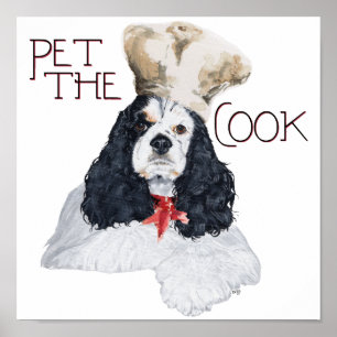 Affiche Cockers américain Chef