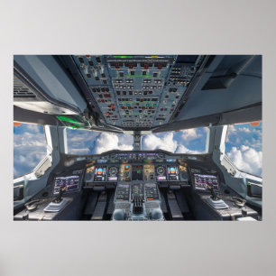 Affiche Cockpit Airbus A380