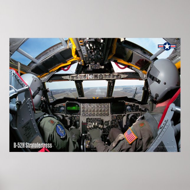AFFICHE COCKPIT B-52H STRATOFORTRESS (Devant)