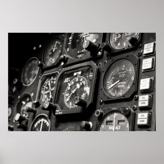 Affiche cockpit et commandes de Bomber (Devant)