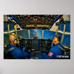 AFFICHE COCKPIT HERCULES C-130T