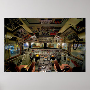 Affiche Cockpit Jet commercial