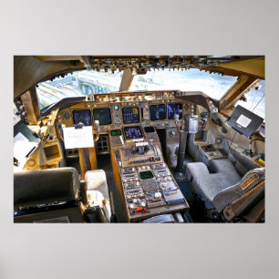 Affiche Cockpit Jet commercial