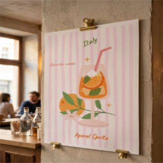 Affiche Cocktail Aperol Spritz
