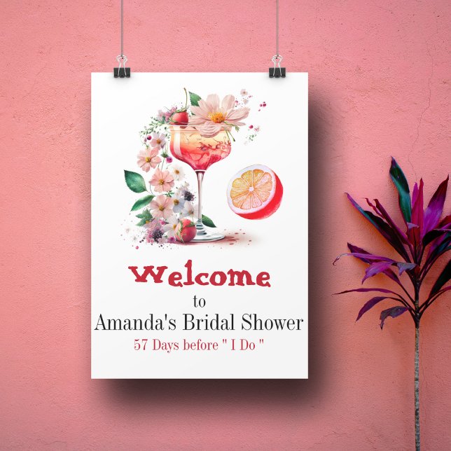 Affiche Cocktail Aperol Spritz Agrumes Orange Fête de Mari (Créateur téléchargé)