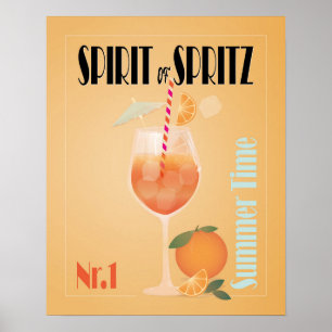 Affiche Cocktail Aperol Spritz   Boisson Spritz vibrante