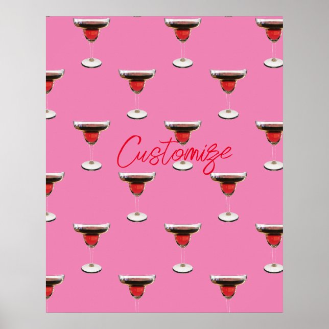 Affiche Cocktail Big Red Margarita Boire Thunder_Cove (Devant)