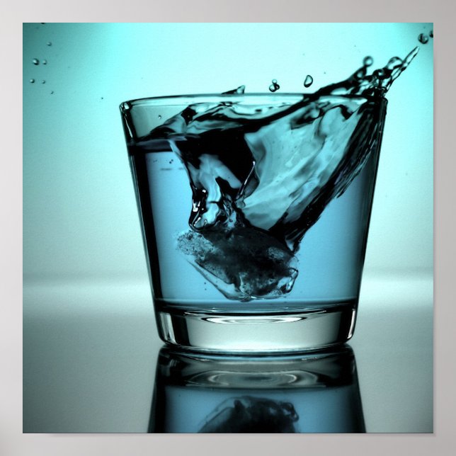 Affiche Cocktail bleu (Devant)