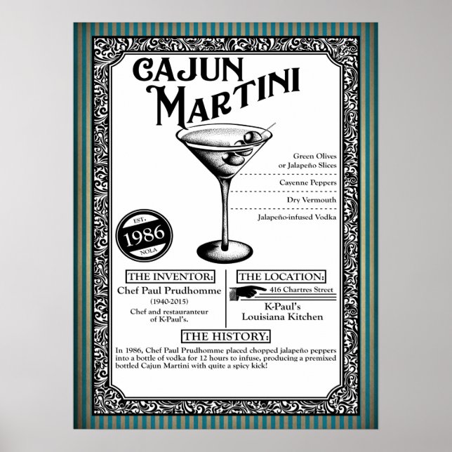 Affiche Cocktail Cajun (Devant)