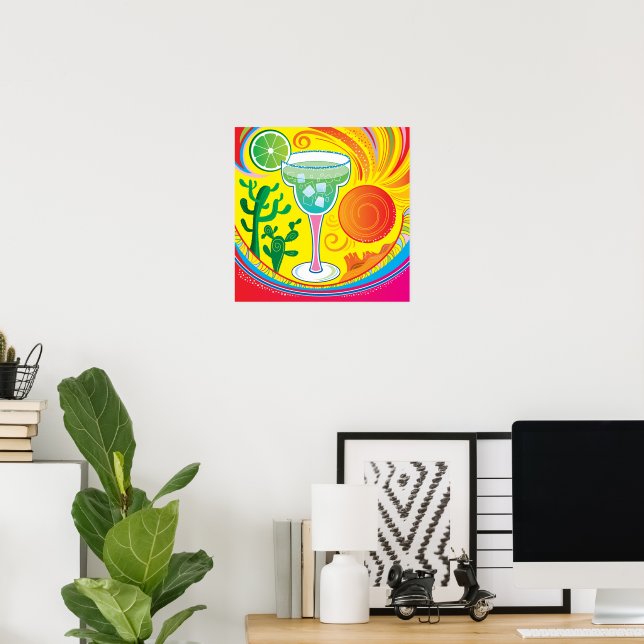 Affiche Cocktail Coloré (Bureau à domicile)