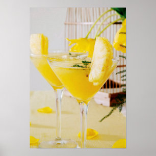 Affiche Cocktail de Fresca à l'ananas et au gingembre