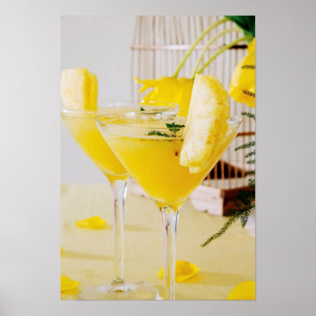 Affiche Cocktail de Fresca à l'ananas et au gingembre (Devant)