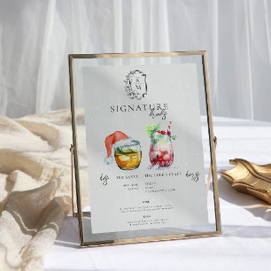Affiche Cocktail de Noël Boisson Signature de la Mariée