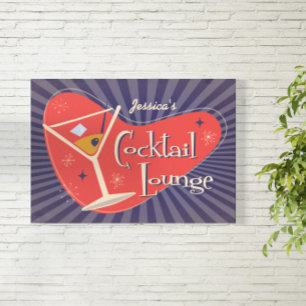 Affiche Cocktail Lounge Au Milieu Du Siècle