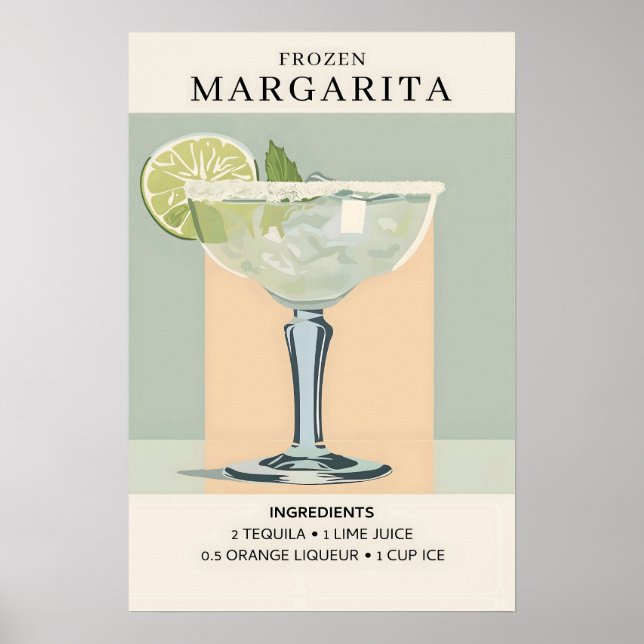 Affiche Cocktail Margarita congelé (Devant)