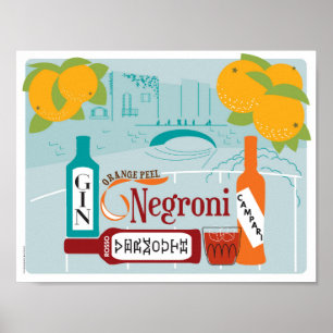 Affiche Cocktail Negroni Citrus