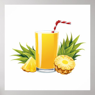 Affiche cocktail Piña Colada