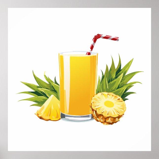 Affiche cocktail Piña Colada (Devant)