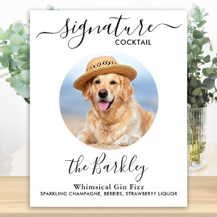 Affiche Cocktail Signature de Mariage de Chien de Compagni