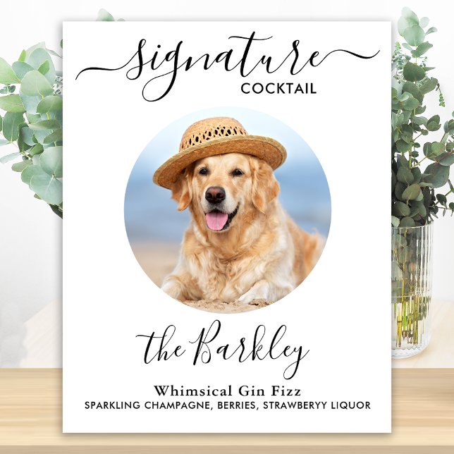 Affiche Cocktail Signature de Mariage de Chien de Compagni (Créateur téléchargé)