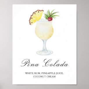 Affiche Cocktail signature - Piña Colada