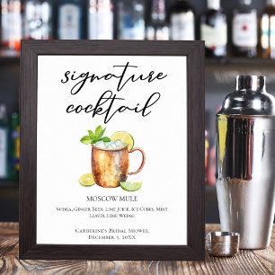 Affiche Cocktail Signature Unique Moscow Mule