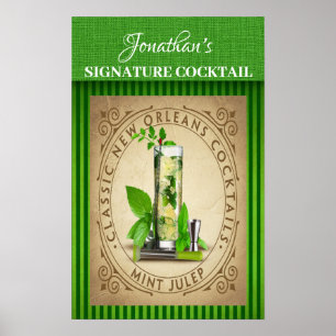 Affiche Cocktail Signature vintage