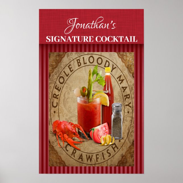 Affiche Cocktail Signature vintage (Devant)