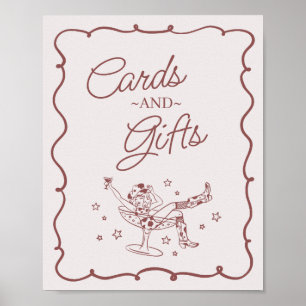 Affiche Cocktails Bourgogne Cowgirls Rodeo Cards & Cadeaux