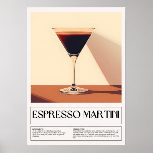 Affiche Cocktails vintages : Espresso Martini