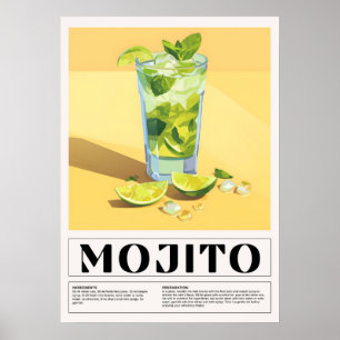 Affiche Cocktails vintages : Mojito